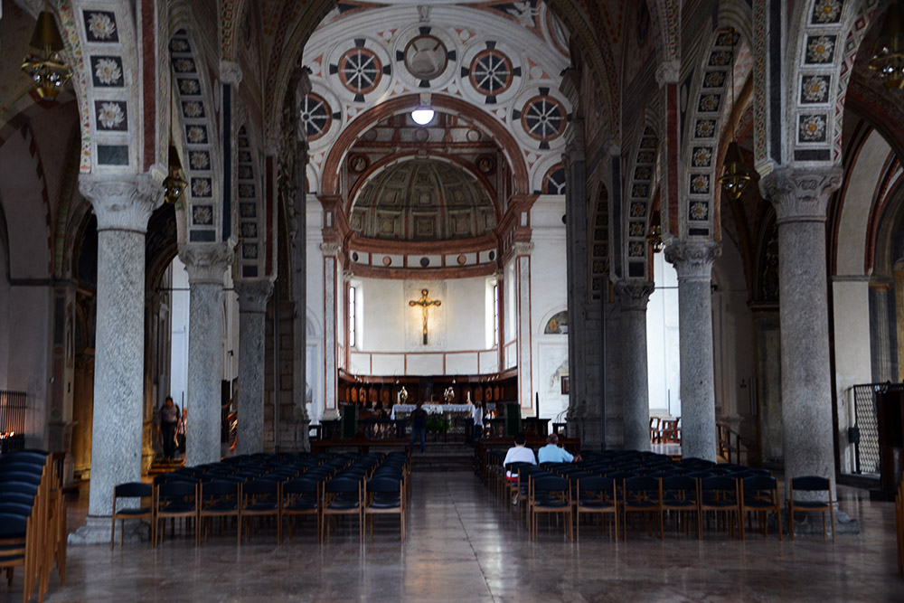 Interior of Santa Maria delle Grazie in Milan