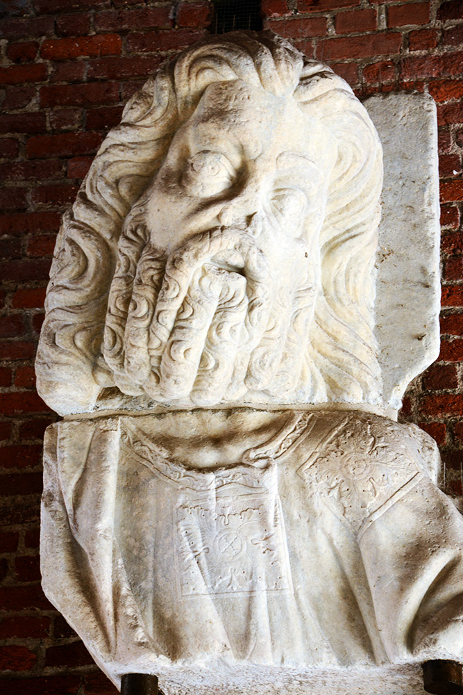 Historic bust inside Sforza Castle