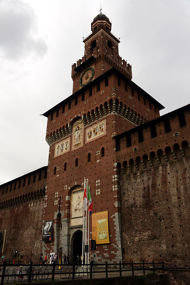 Entrance to Sforza Castle in Milan