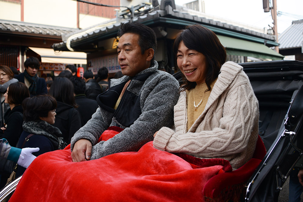 Rickshaw ride near Arashiyama Bamboo Forest