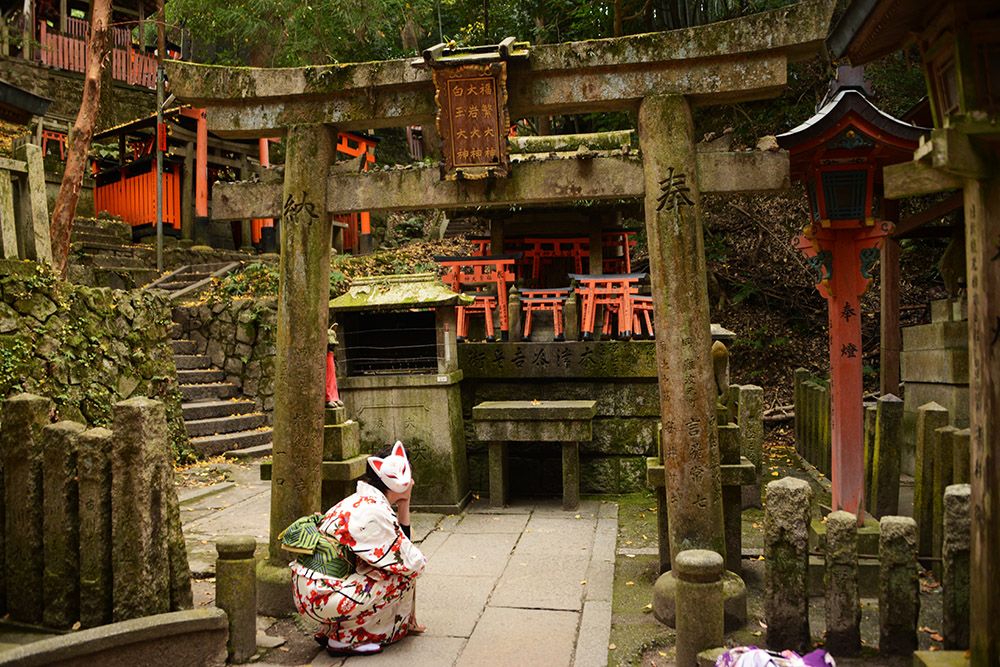 Temple mask in Kyoto, Japan