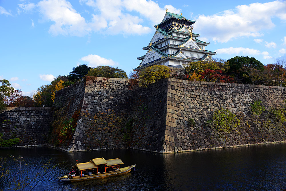 Osaka Castle Moat Boat on the Moat at Osaka Castle