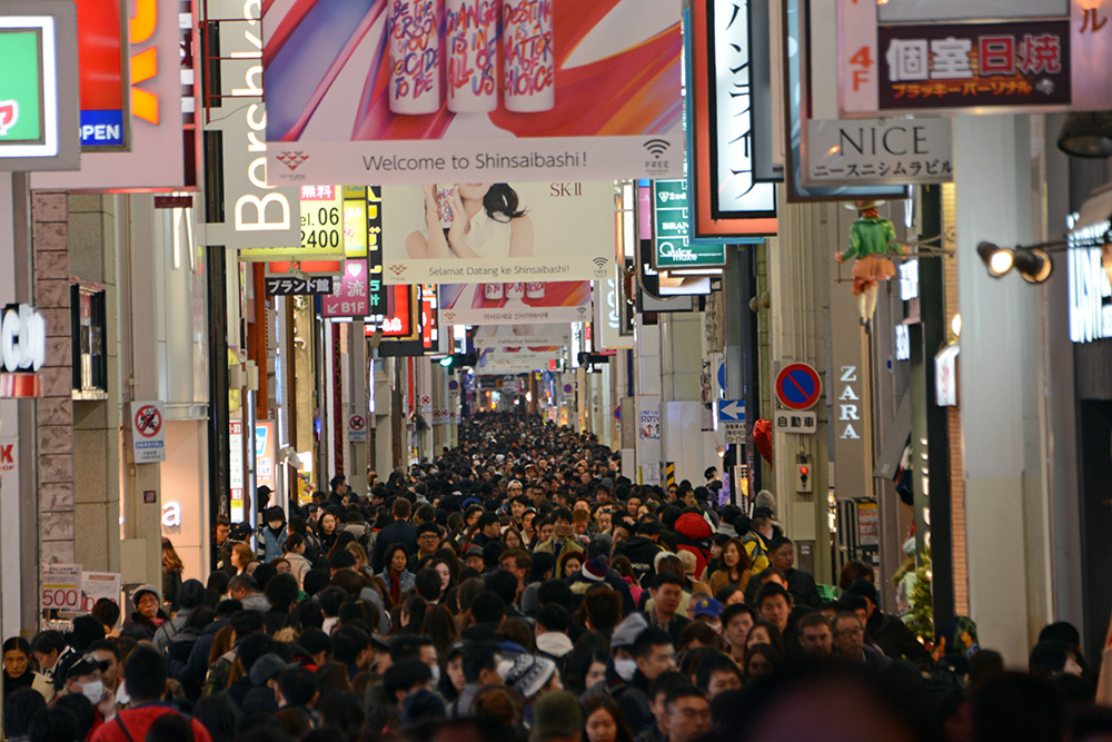Dotonbori Crowds Crowded Streets of Dotonbori Osaka