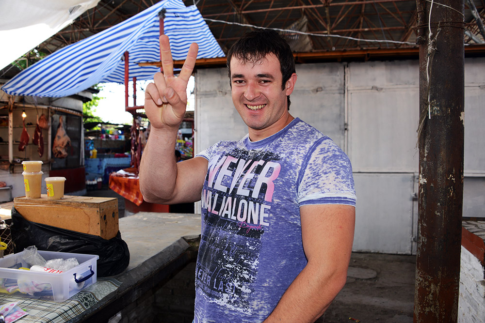 Local beekeeper I met at the Osh Bazaar