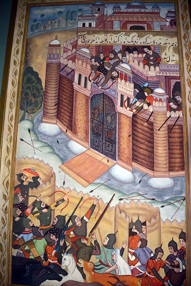 Medieval battle display in the Osh Historical Museum
