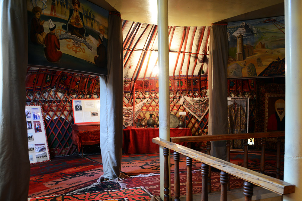 Second floor of the yurt museum in Osh