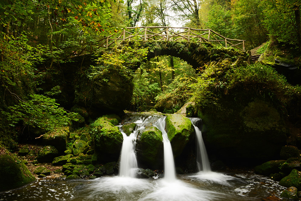 Schiessentümpel waterfall in Mullerthal Luxembourg