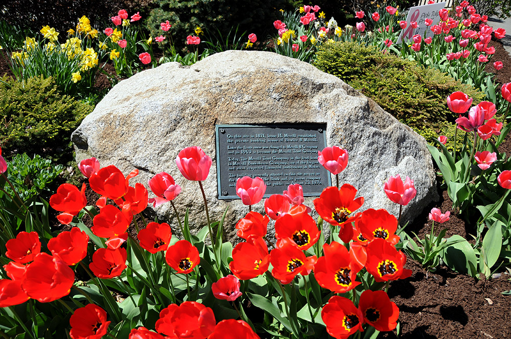 Historic marker in Bangor Maine