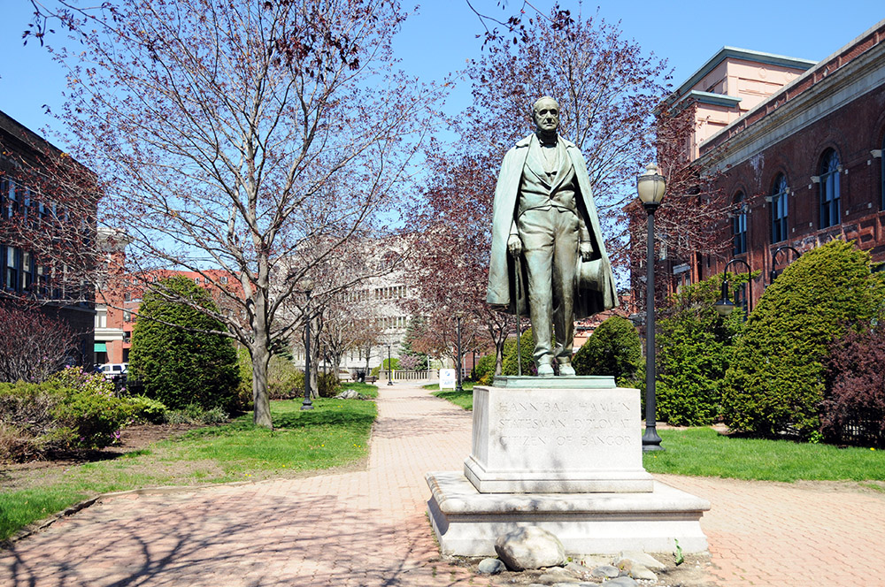 Statue of Hannibal Hamlin in Bangor Maine