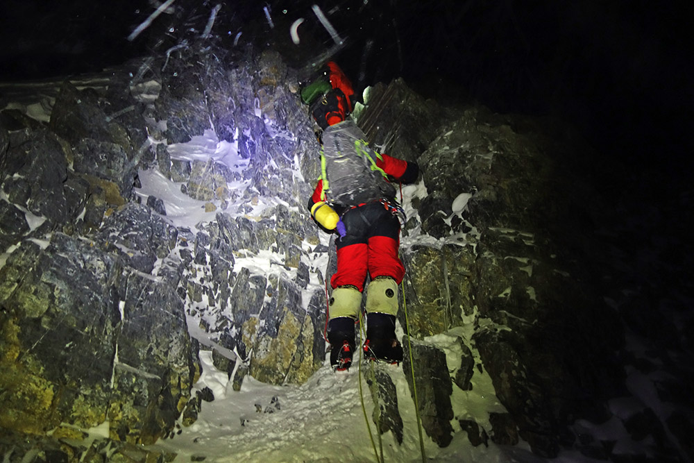 Climbing the Second Step on Mount Everest