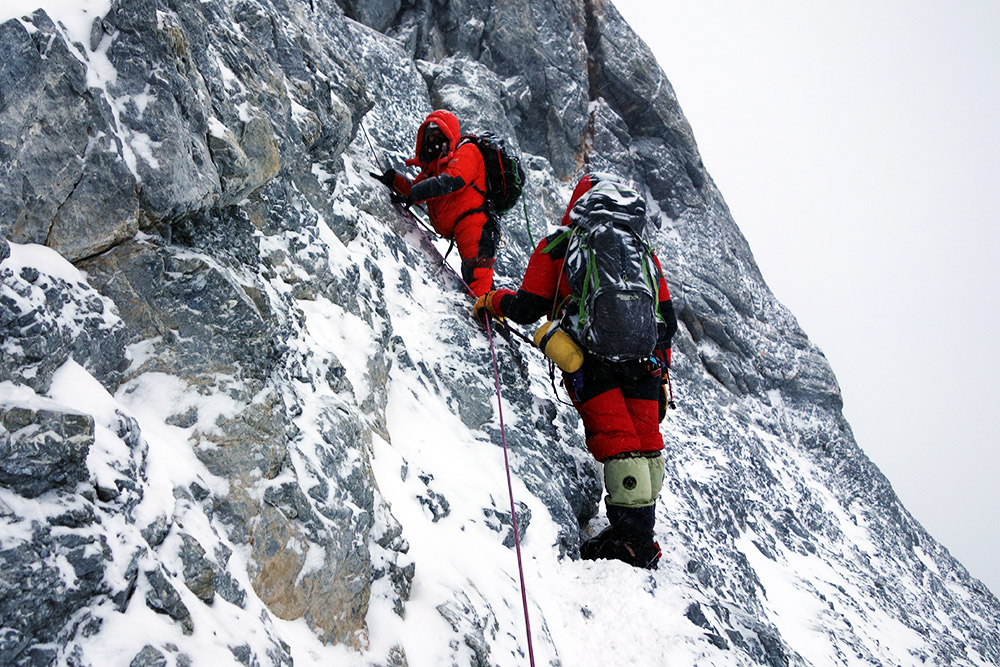 Final summit push on Mount Everest from Tibet