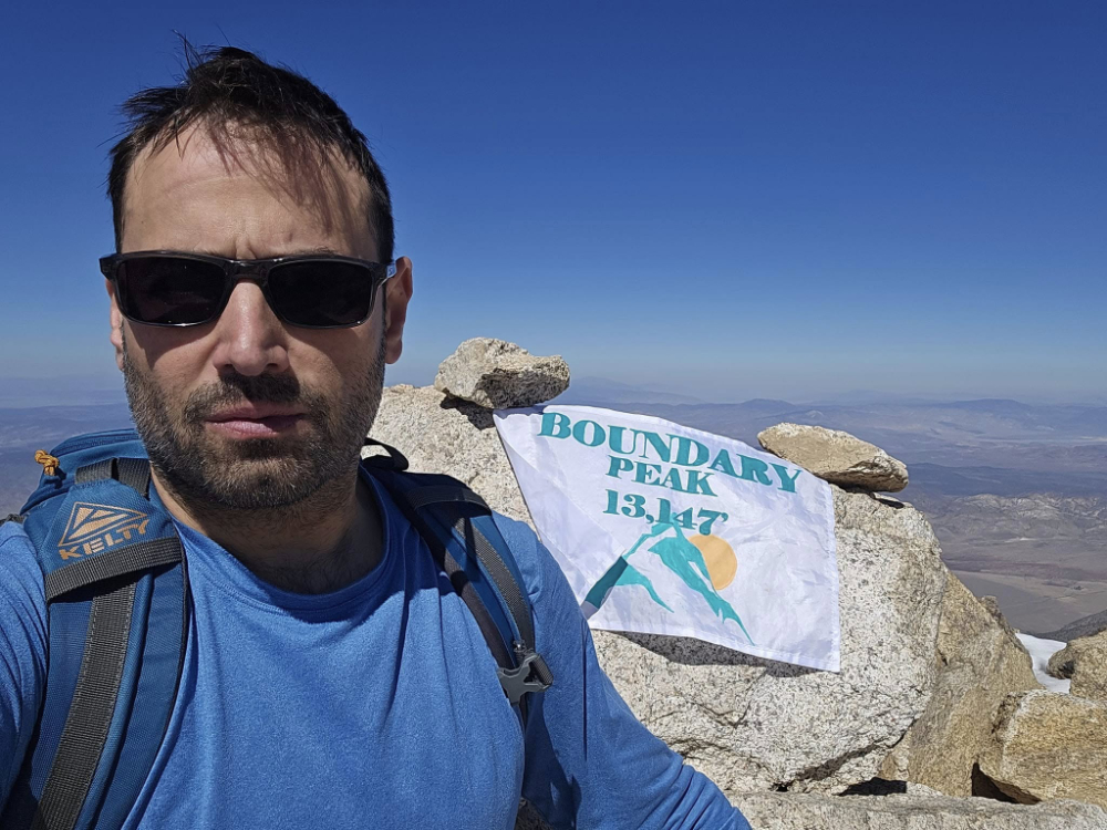 On the summit of Boundary Peak Nevada