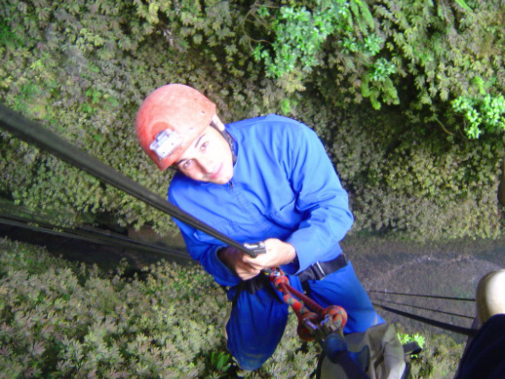 Lost World Rappelling into the Lost World cave in New Zealand