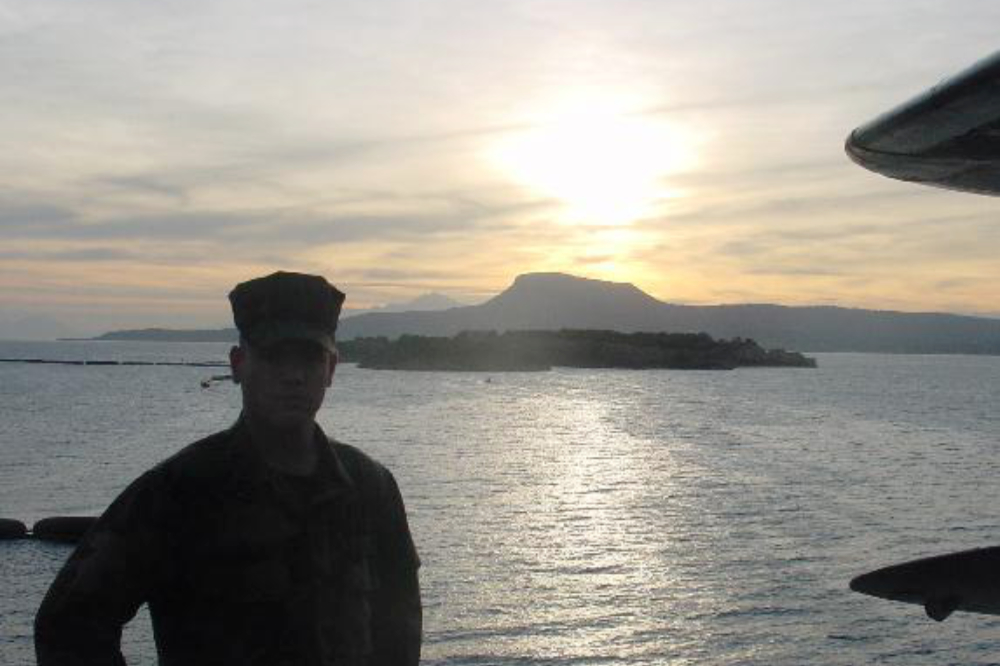 Myself in Souda Bay Crete Aboard an aircraft carrier in Souda Bay, Crete, Greece