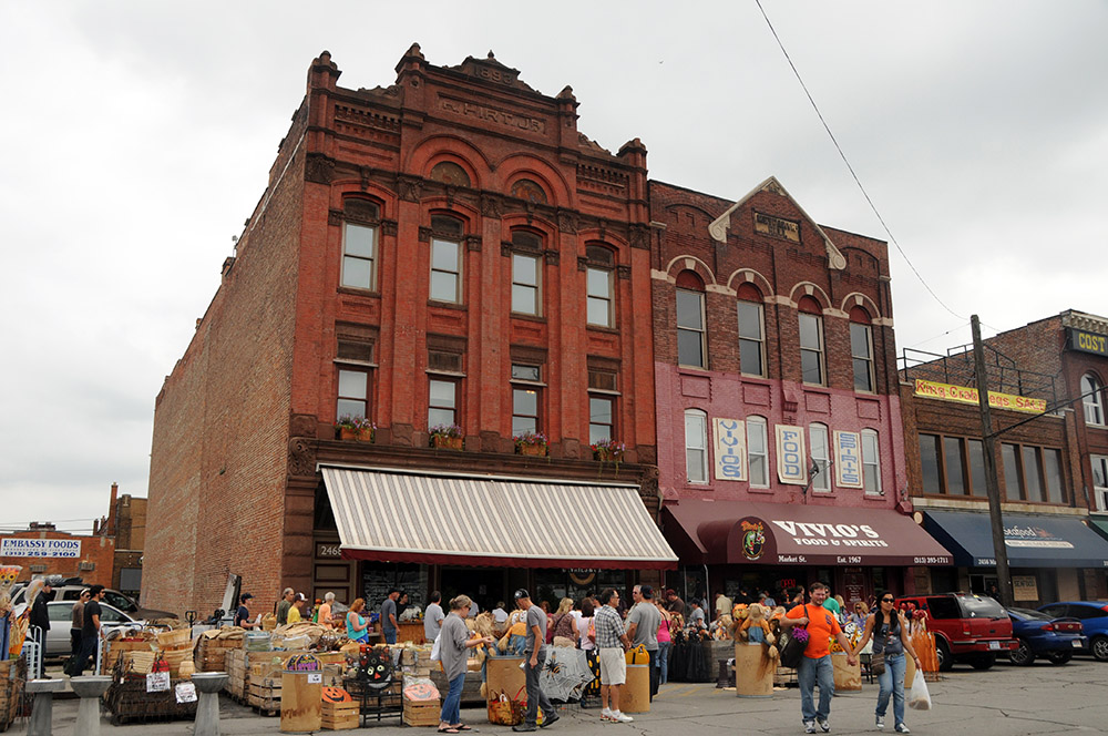 Historic buildings at Eastern Market in Detroit