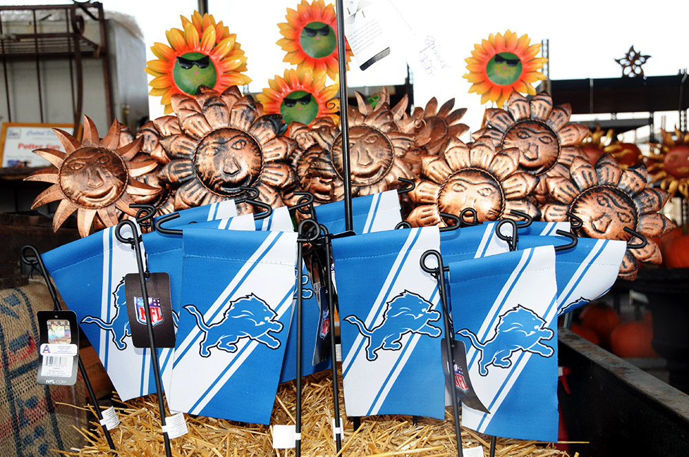 Detroit Lions display at Eastern Market