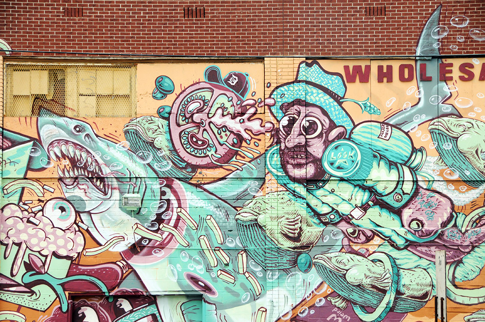 Street art near Eastern Market in Detroit