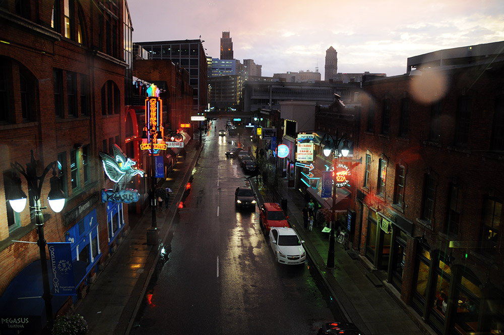 Greektown neighborhood in Detroit Michigan