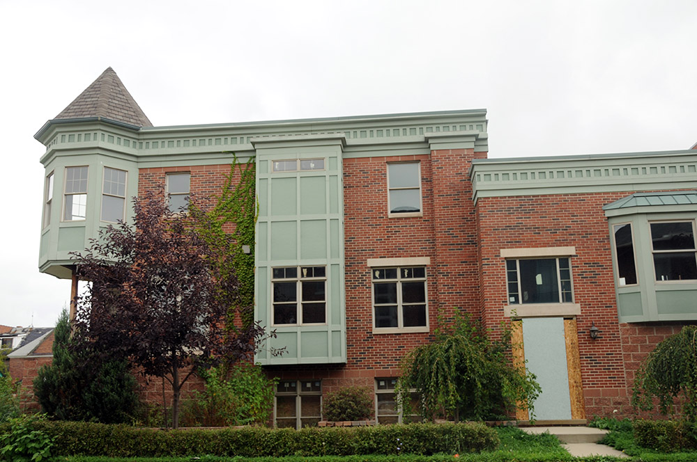 Newer homes in a Detroit neighborhood