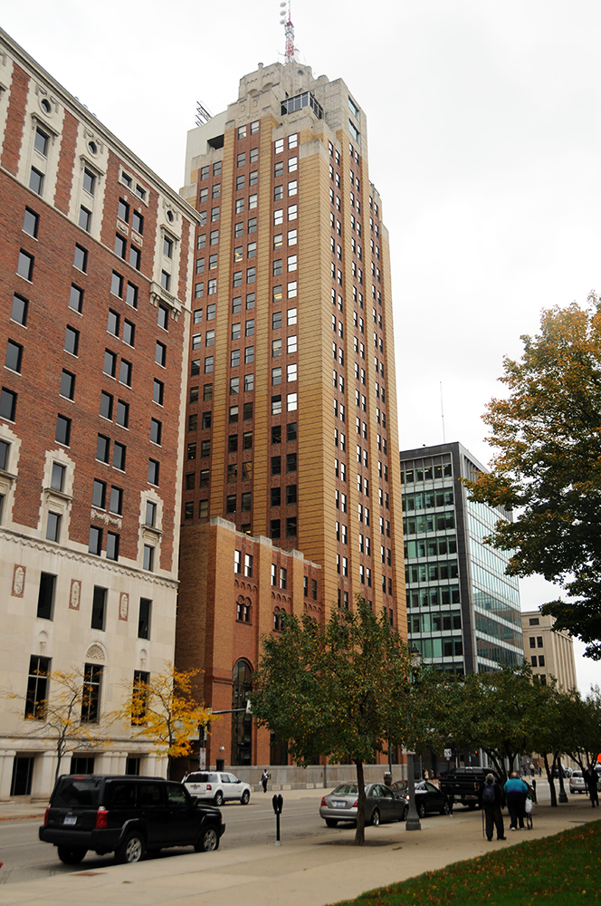 High-rise buildings in downtown Lansing Michigan