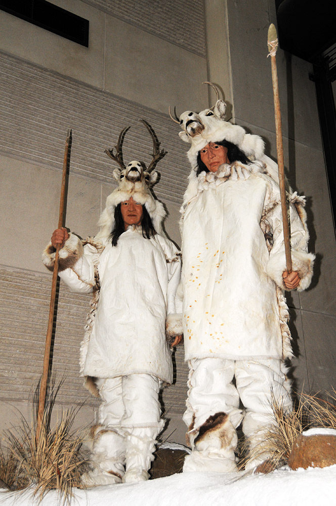 Early Native American life exhibit at the Michigan History Center