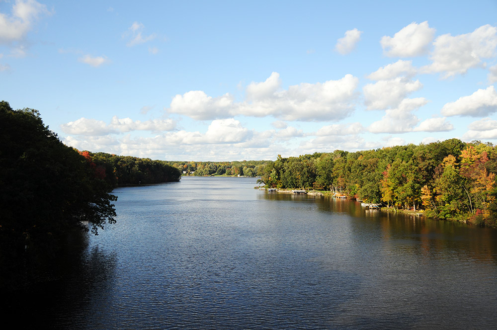 Grand River in Lansing Michigan
