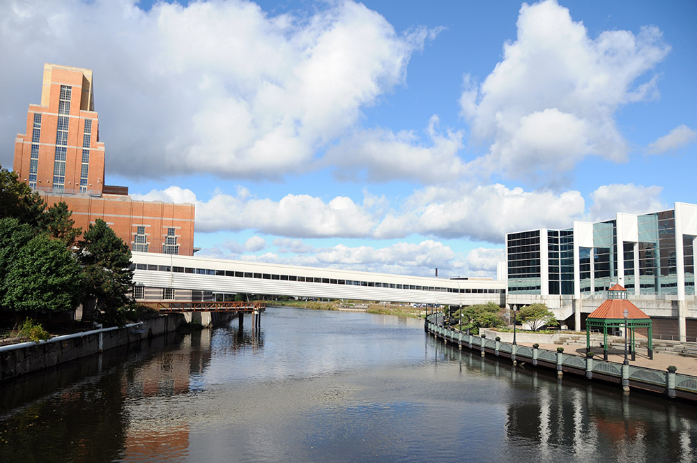 Grand River and River Trail in Lansing Michigan