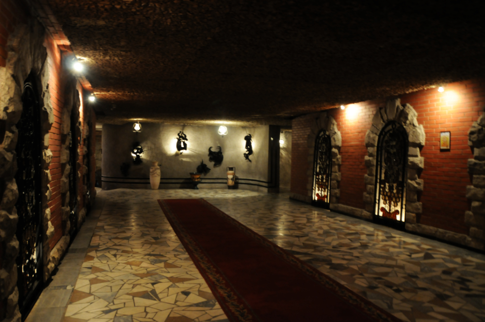 Entrance to the underground dining rooms at Milestii Mici