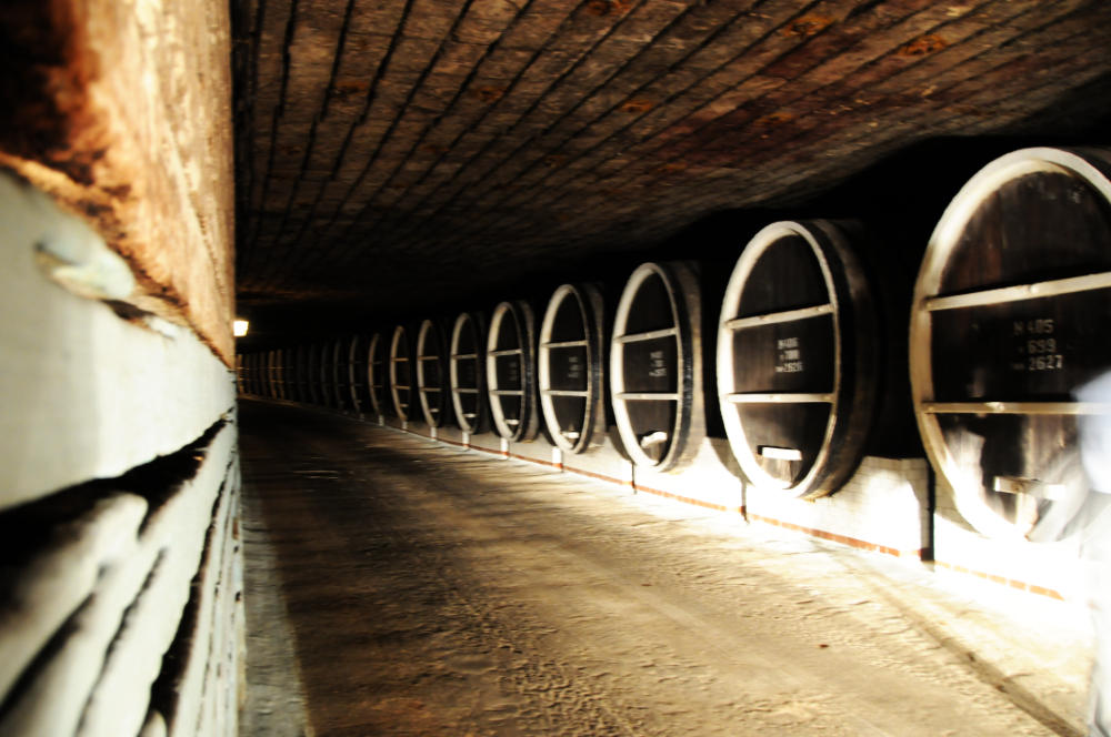 Underground streets inside Milestii Mici winery Moldova