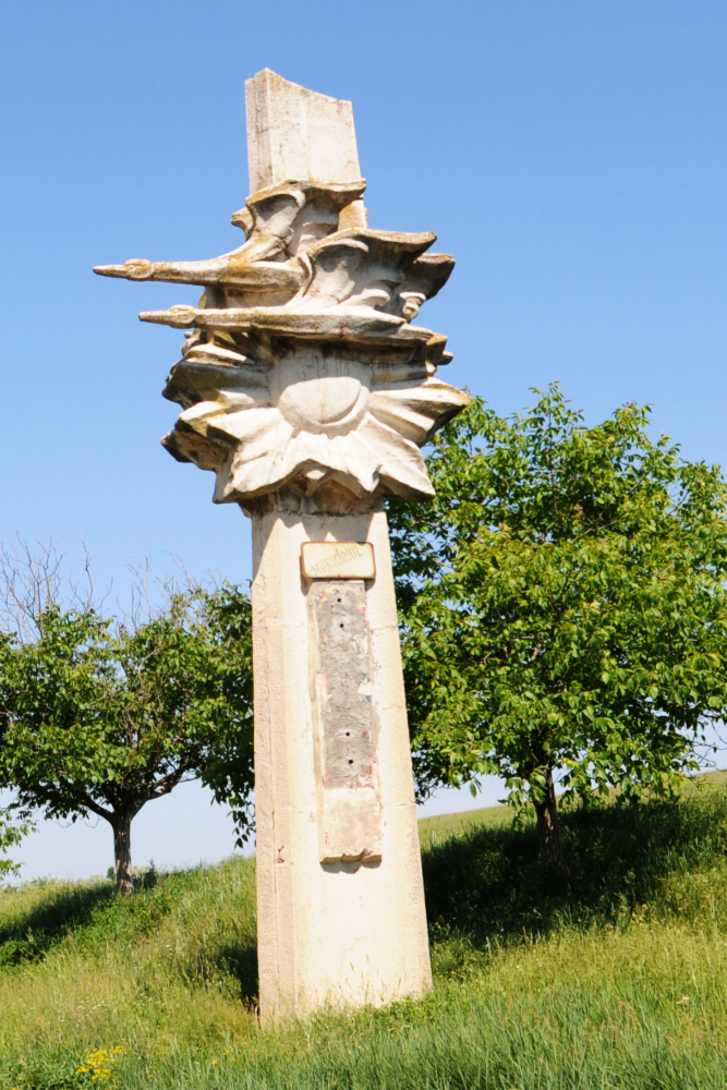 Village entrance sign in Moldova