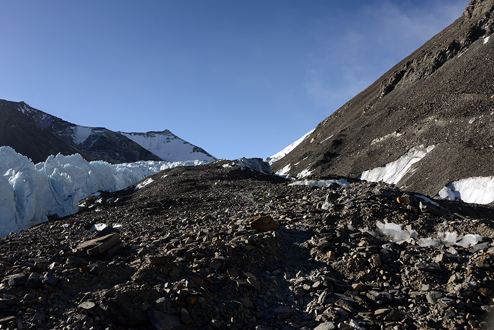 Pyramid Ridge on the trail to Everest Advanced Base Camp
