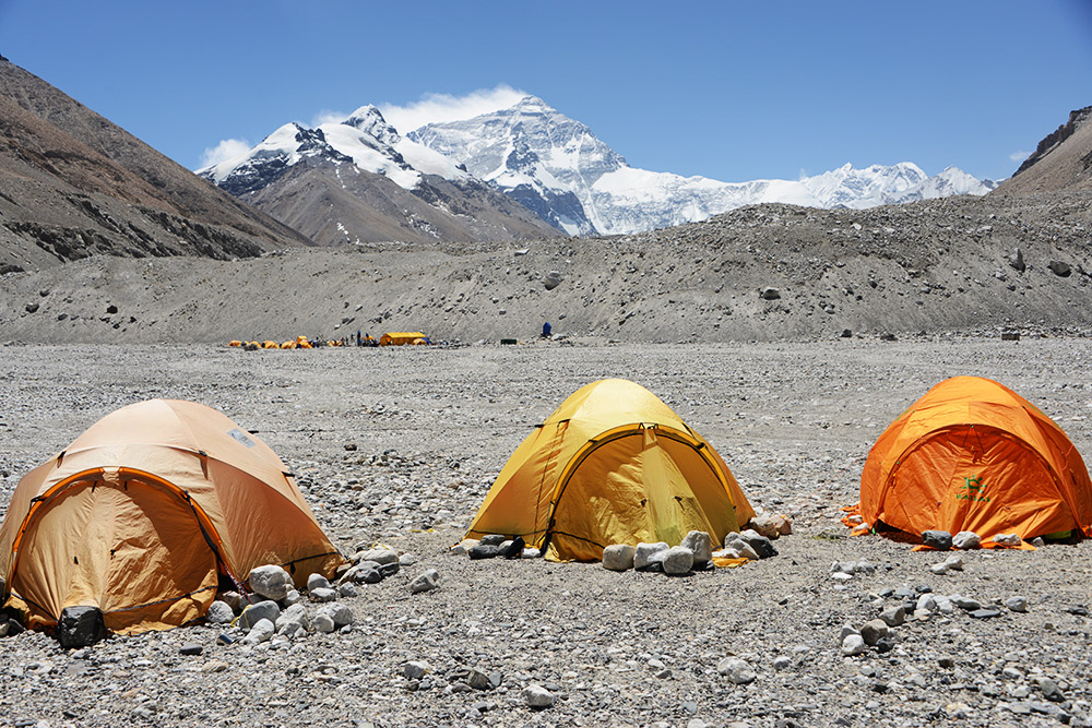My tent at Mount Everest Base Camp in Tibet