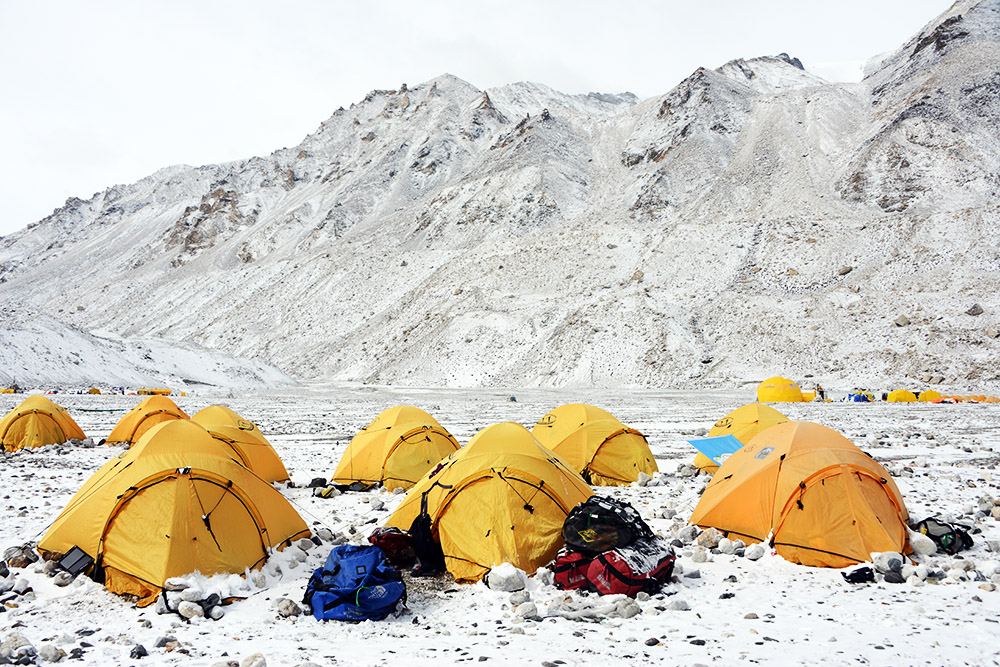 Tents at Mount Everest Base Camp in Tibet