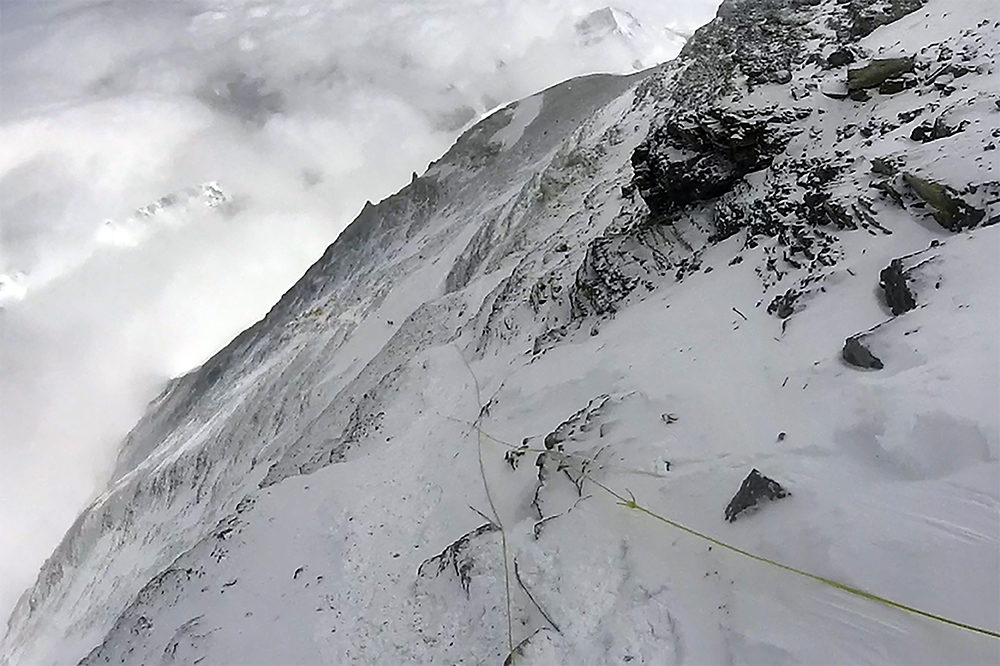 Camp III in the distance on Mount Everest