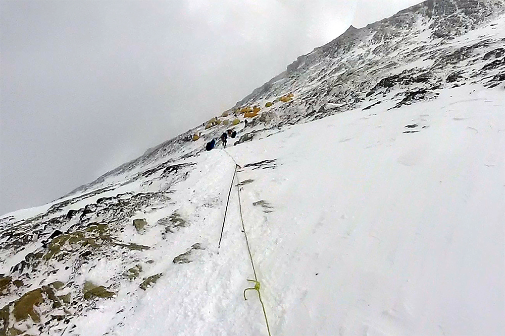 High Camp III on the Tibet side of Mount Everest