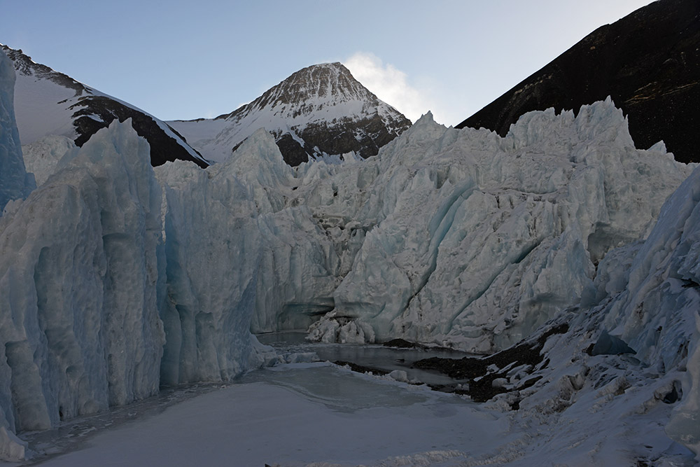Ice formations on the trek to Everest Advanced Base Camp
