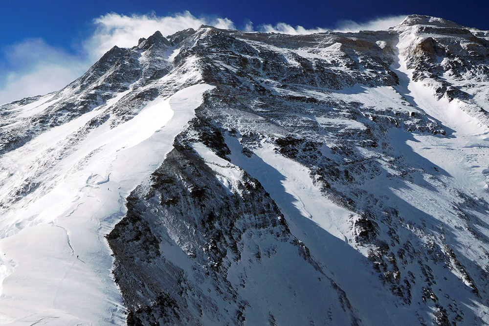 Route from the North Col toward the summit of Mount Everest
