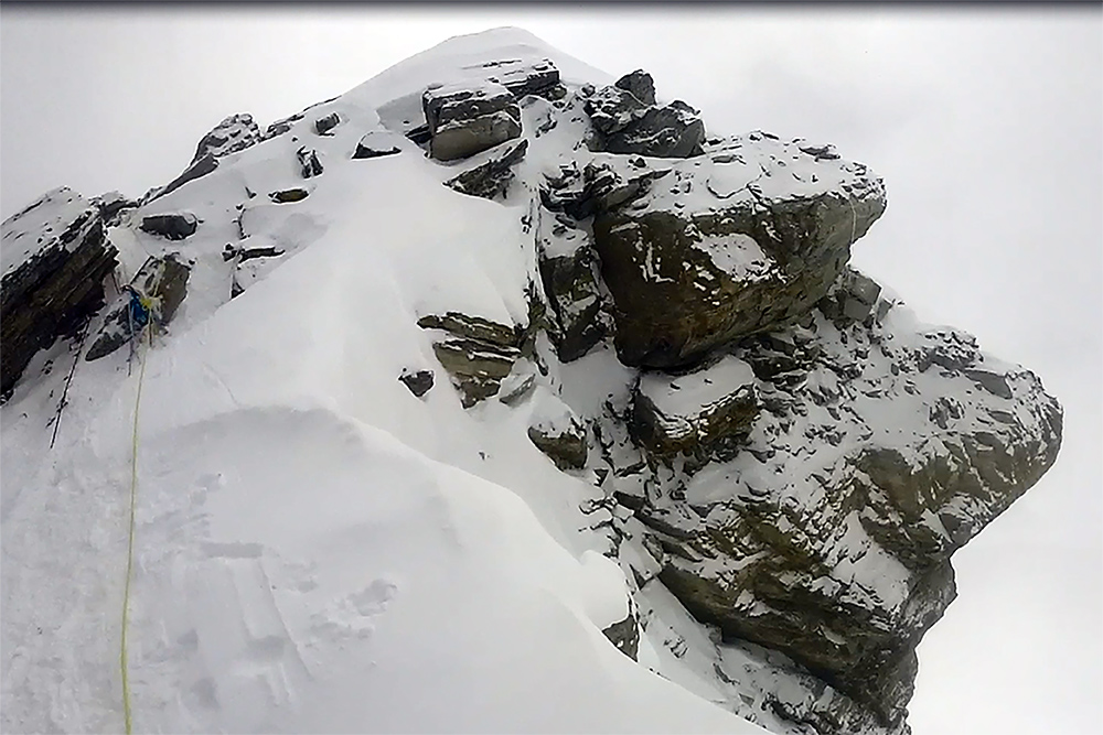 Summit ridge terrain on Mount Everest