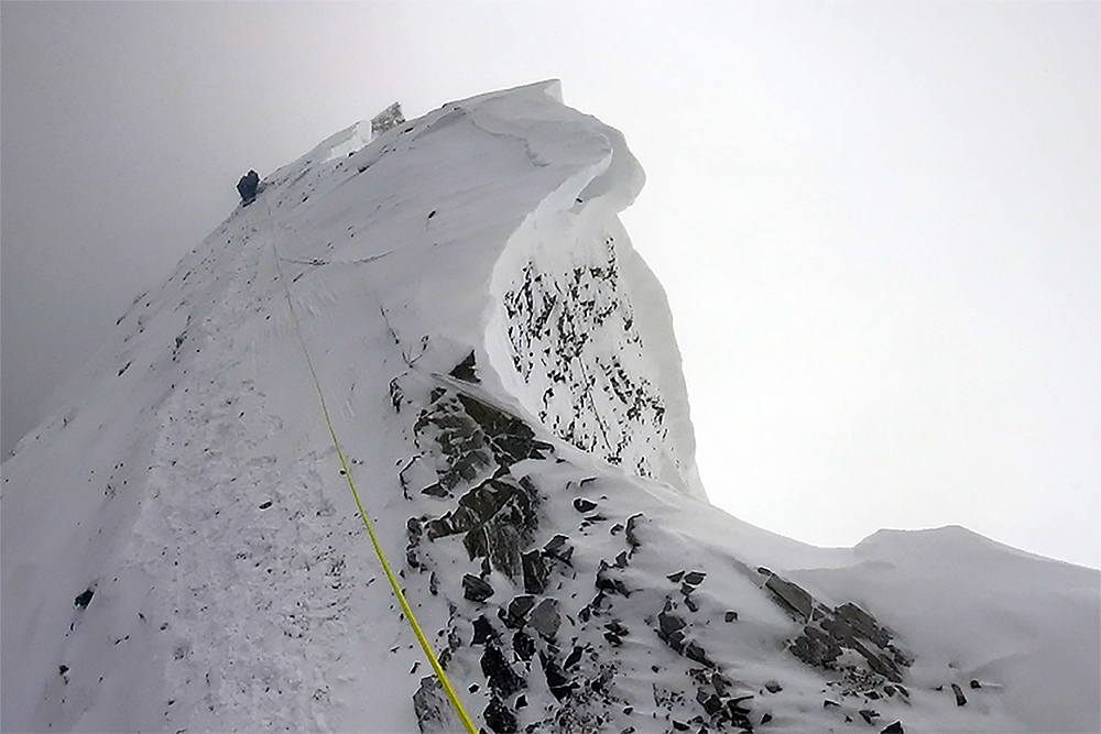 Summit ridge on the Tibet side of Mount Everest