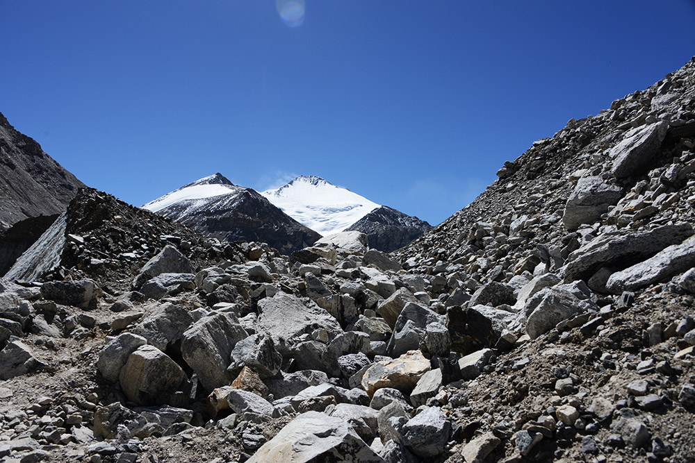 Trail toward Advanced Base Camp on the Tibet side of Mount Everest