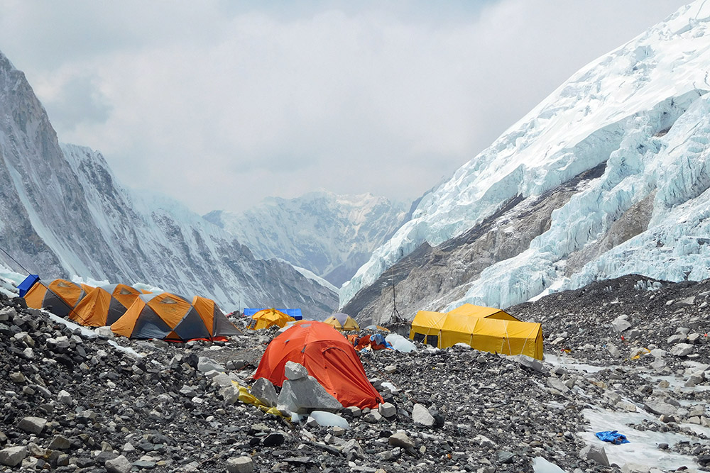 Camp II on Mount Everest