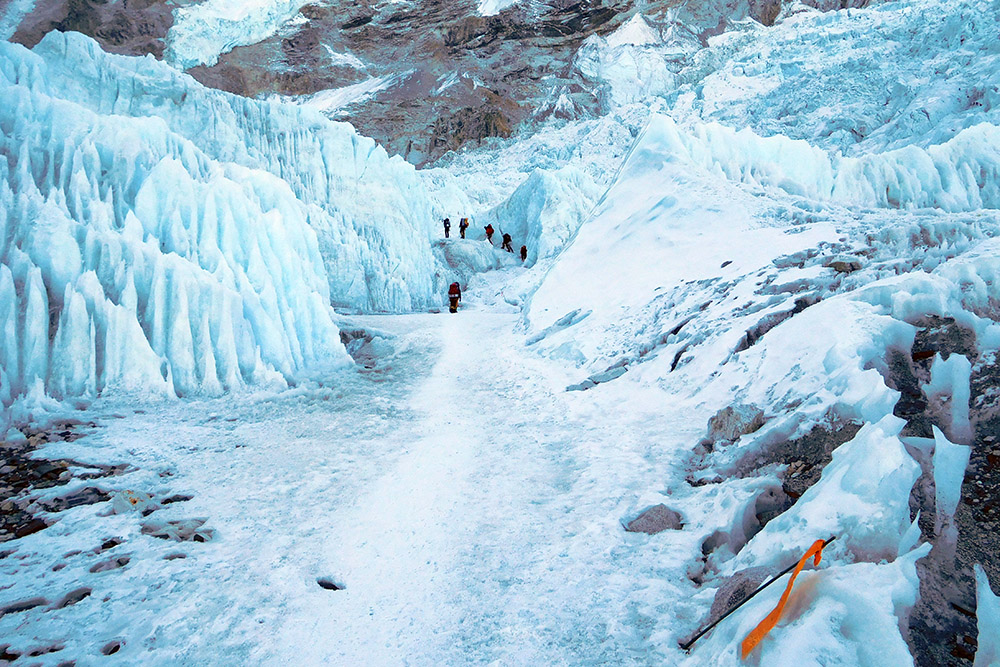 Crampon Point at the entrance to the Khumbu Icefall