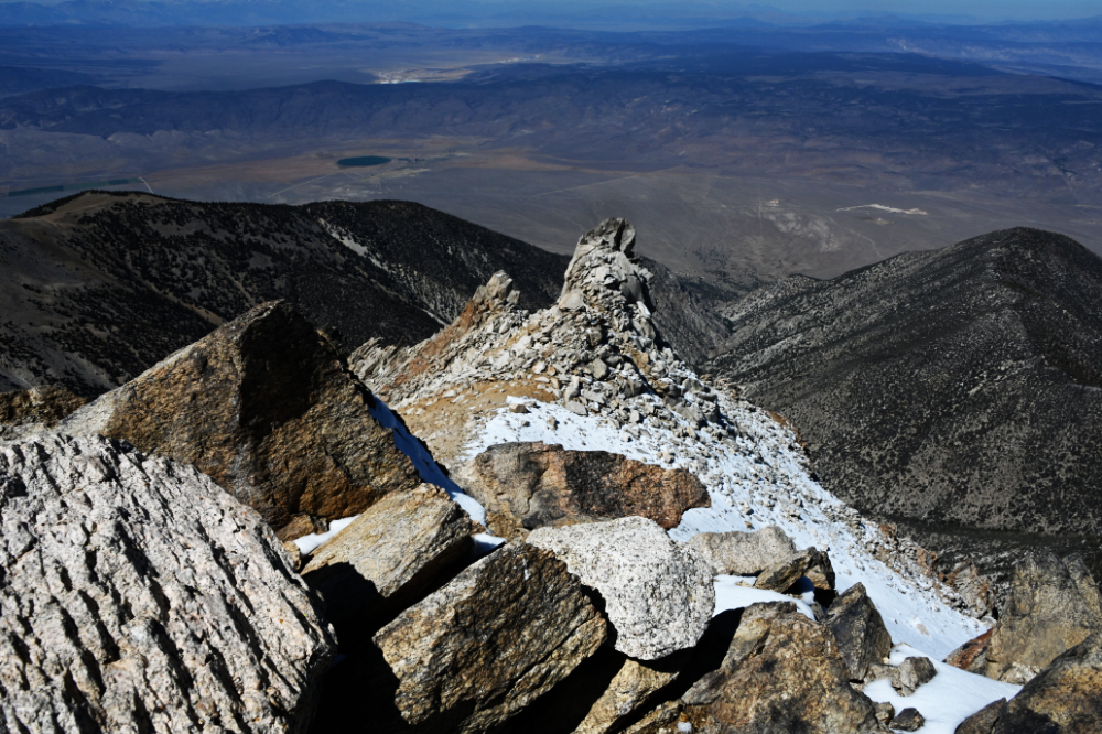 View from near the summit of Boundary Peak Nevada