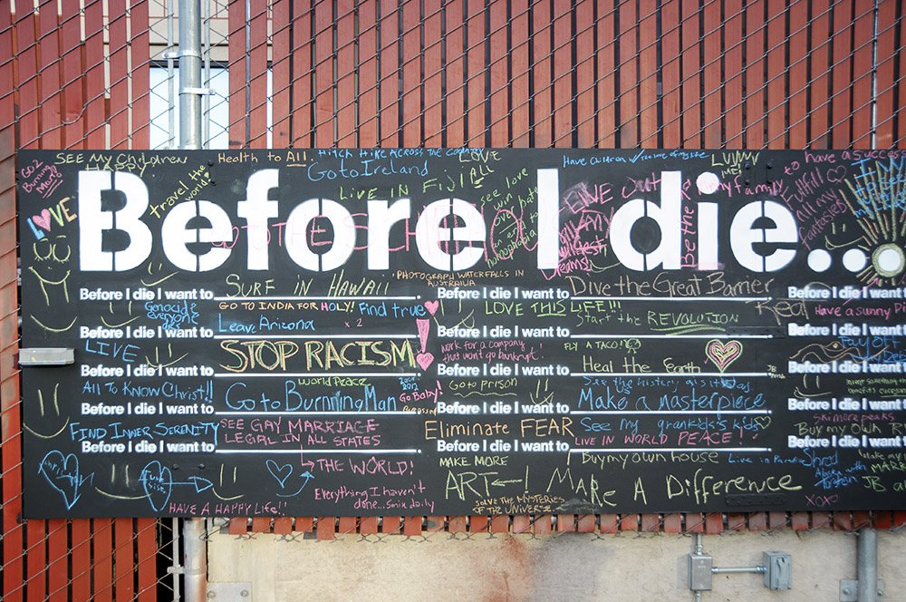 Before I Die Wall in Reno Nevada