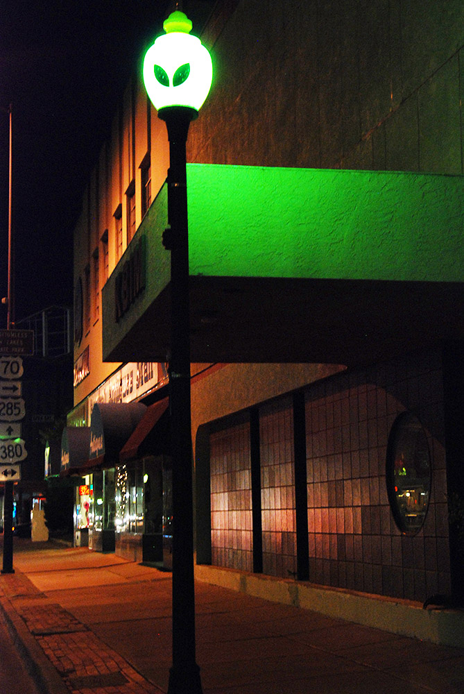 Alien Street Lamp Alien themed street lamp in Roswell New Mexico