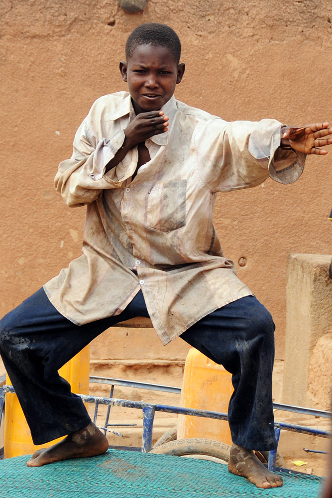 Nigerien Ninja Boy posing in Zinder Niger