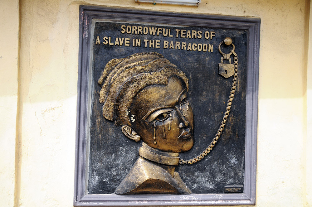 Memorial to enslaved people along the historic slave route in Badagry, Nigeria