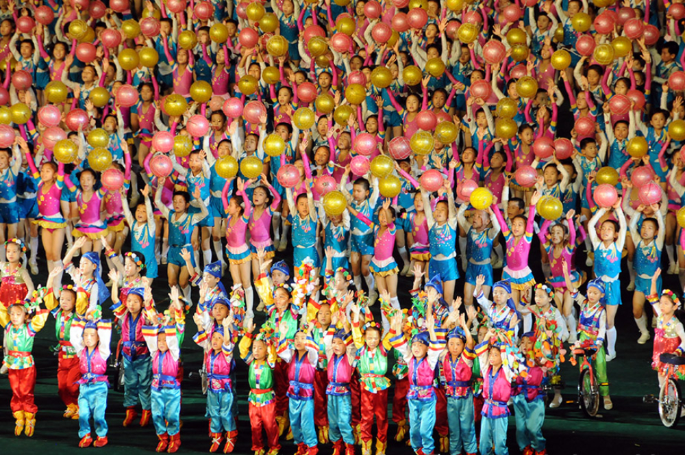 North Korea Pyongyang Arirang Games Kids