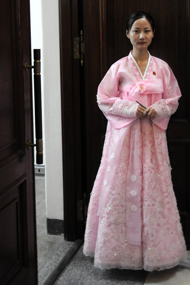 North Korea Pyongyang Study House Woman