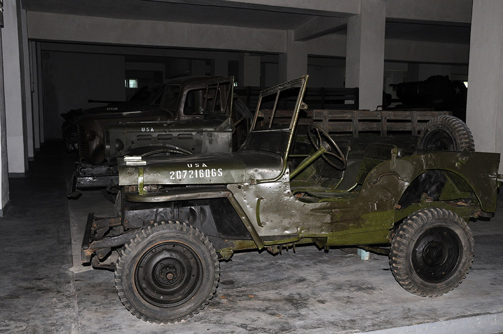 North Korea Pyongyang War Museum Jeeps